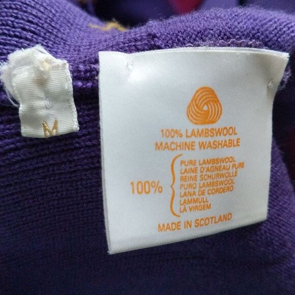 Pringle of Scotland Harrods argyle washable lightweight lambswool sweater flaw M - Picture 5 of 11